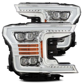 AlphaRex 18-19 Ford F-150 NOVA LED Projector Headlights Plank Style Chrome w/ActivLight/Seq Signal AJ-USA, Inc
