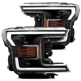 AlphaRex 18-19 Ford F-150 PRO-Series Proj Headlights Plank Style Matte Blk w/Activ Light/Seq Signal AJ-USA, Inc
