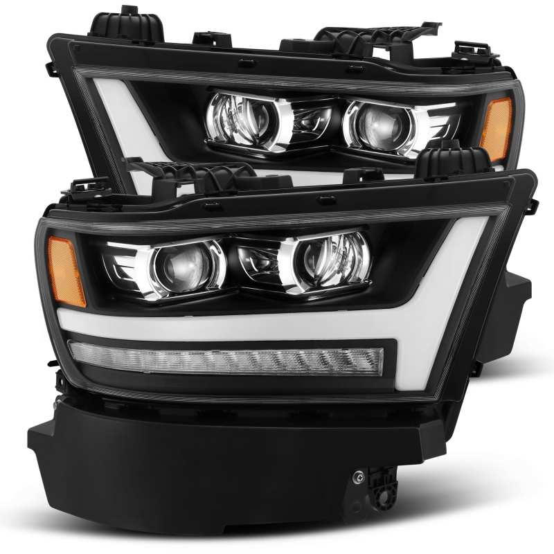 AlphaRex 19-20 Dodge Ram 1500 LUXX LED Proj Headlights Plnk Style Black w/Activ Light/Seq Signal/DRL AJ-USA, Inc