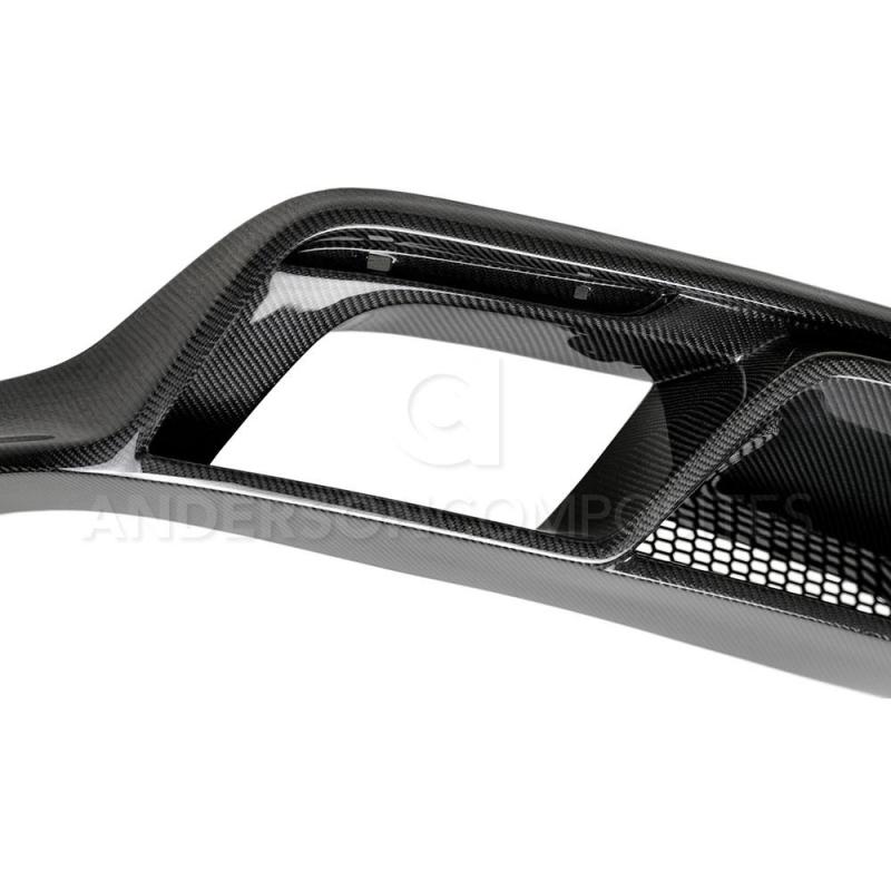 Anderson Composites 15-16 Ford Mustang R-Style Carbon Fiber Rear Valance (for Quad Tip Exhaust) AJ-USA, Inc