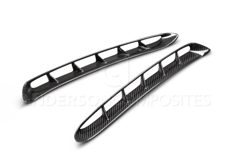 Anderson Composites 15-17 Mustang Carbon Fiber GT350 Style Fender Vent Inserts (Only Fit AC Fenders) AJ-USA, Inc