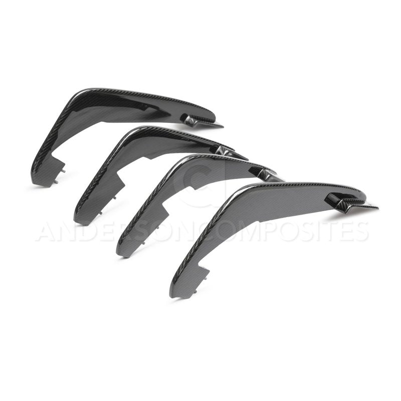 Anderson Composites 20-21 Chevrolet Corvette C8 Stingray Carbon Fiber Rear Diffuser Fins (Set of 4) AJ-USA, Inc