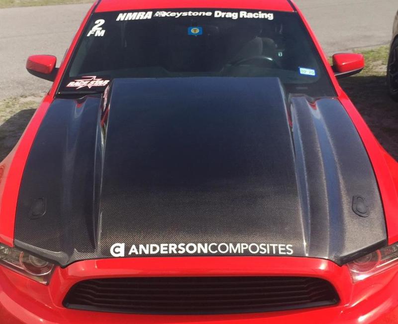 Anderson Composites 2013-2014 Ford Mustang Type-CJ Carbon Fiber Cowl Hood AJ-USA, Inc