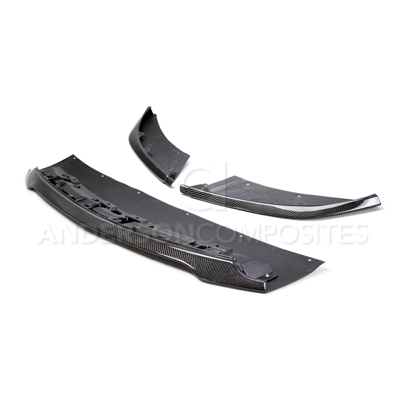 Anderson Composites 2015-2017 Ford Mustang Shelby GT350 Carbon Fiber Front Splitter (3 PC) AJ-USA, Inc