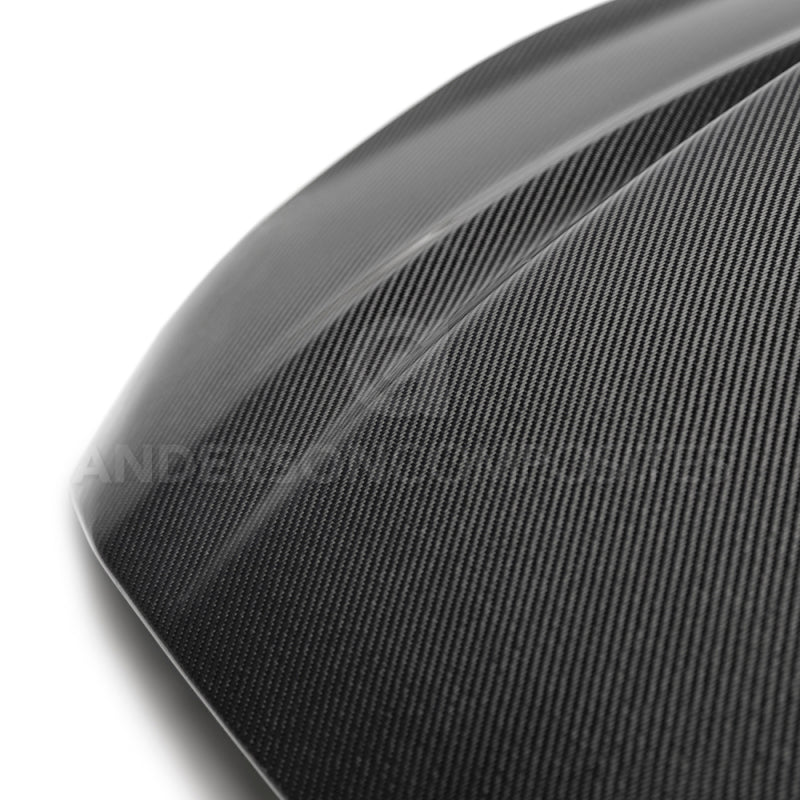 Anderson Composites 2018 Ford Mustang Double Sided Type-CJ 4in Carbon Fiber Cowl Hood AJ-USA, Inc