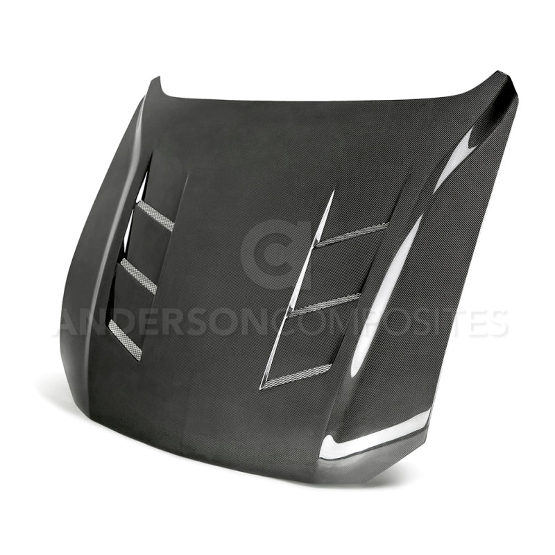 Anderson Composites 2018 Ford Mustang GT Type-SA Style Heat Extractor Double Sided Carbon Fiber Hood AJ-USA, Inc