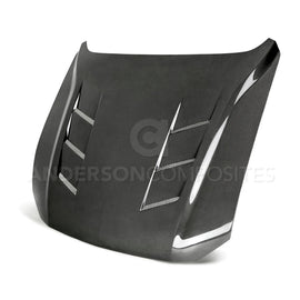 Anderson Composites 2018 Ford Mustang GT Type-SA Style Heat Extractor Double Sided Carbon Fiber Hood AJ-USA, Inc