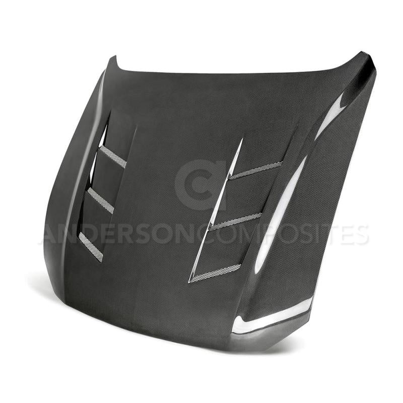 Anderson Composites 2018 Ford Mustang GT Type-SA Style Heat Extractor Double Sided Carbon Fiber Hood AJ-USA, Inc