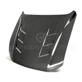 Anderson Composites 2018 Ford Mustang GT Type-SA Style Heat Extractor Double Sided Carbon Fiber Hood AJ-USA, Inc