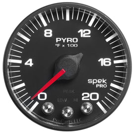 Autometer Spek-Pro 52.4mm 0-2000F Digital Stepper Motor Pyrometer Gauge AJ-USA, Inc
