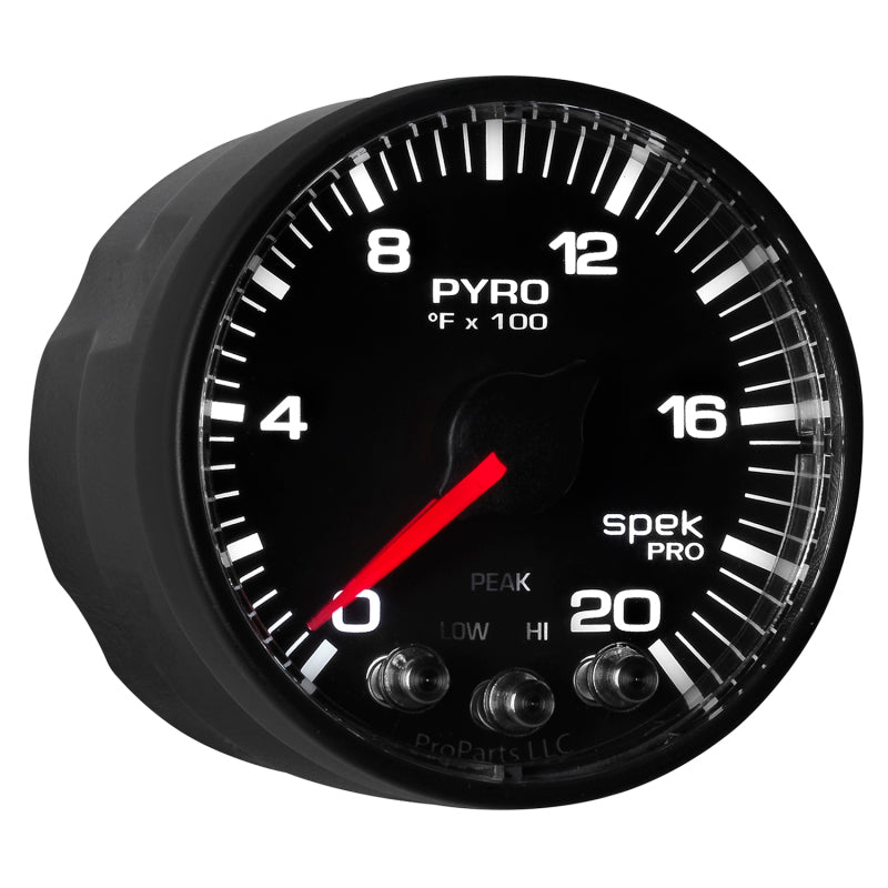 Autometer Spek-Pro 52.4mm 0-2000F Digital Stepper Motor Pyrometer Gauge AJ-USA, Inc