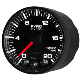 Autometer Spek-Pro 52.4mm 0-2000F Digital Stepper Motor Pyrometer Gauge AJ-USA, Inc