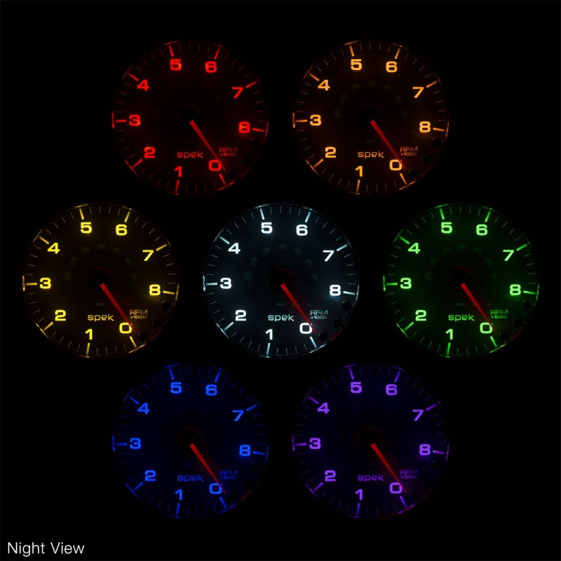 Autometer Spek-Pro Gauge Fuel Press 2 1/16in 15psi Stepper Motor W/Peak & Warn Slvr/Chrm AJ-USA, Inc