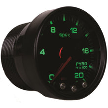 Load image into Gallery viewer, Autometer Spek-Pro Gauge Pyro. (Egt) 2 1/16in 2000f Stepper Motor W/Peak &amp; Warn Blk/Smoke/Blk AJ-USA, Inc