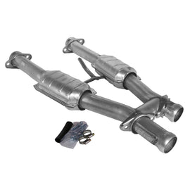 BBK 79-93 Mustang 5.0 Short Mid H Pipe With Catalytic Converters 2-1/2 For BBK Long Tube Headers AJ-USA, Inc