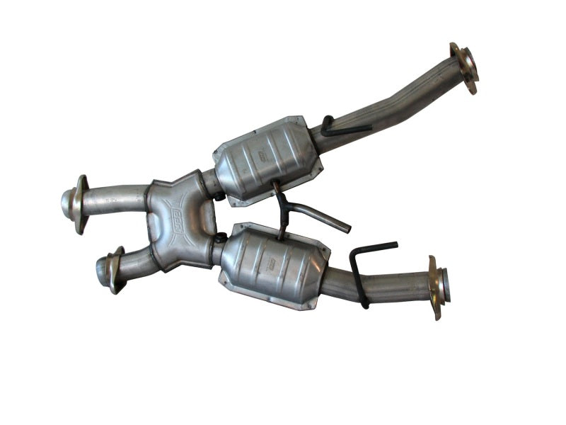 BBK 79-93 Mustang 5.0 Short Mid X Pipe w Catalytic Converters 2-1/2 For Automatic Long Tube Headers AJ-USA, Inc