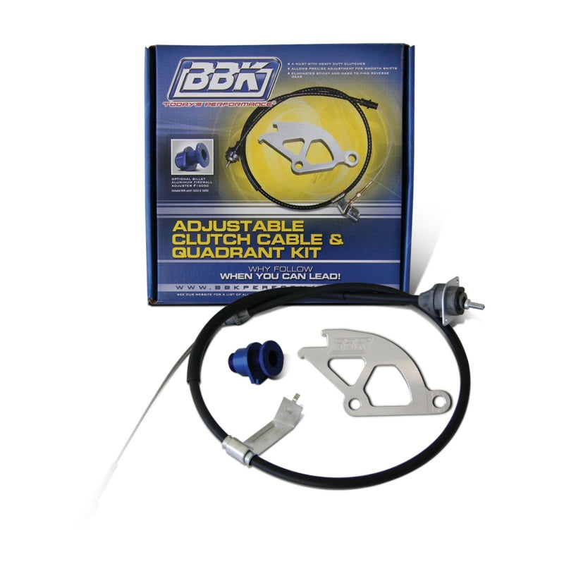 BBK 79-95 Mustang Adjustable Clutch Quadrant Cable And Firewall Adjuster Kit AJ-USA, Inc