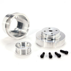BBK 86-93 Mustang 5.0 Underdrive Pulley Kit - Lightweight CNC Billet Aluminum (3pc) AJ-USA, Inc