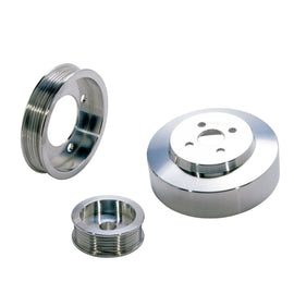 BBK 94-95 Mustang 5.0 Underdrive Pulley Kit - Lightweight CNC Billet Aluminum (3pc) AJ-USA, Inc