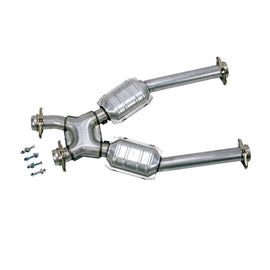 BBK 96-04 Mustang 4.6 GT / Cobra Short Mid X Pipe w Catalytic Converters 2-1/2 For Long Tube Headers AJ-USA, Inc