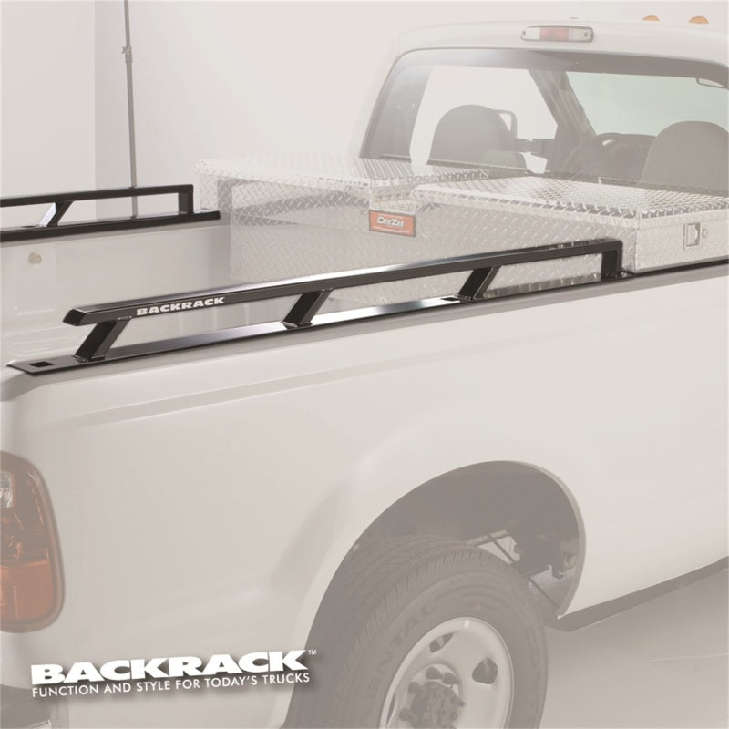 BackRack 2017+ Superduty Aluminum 8ft Bed Siderails - Toolbox 21in AJ-USA, Inc