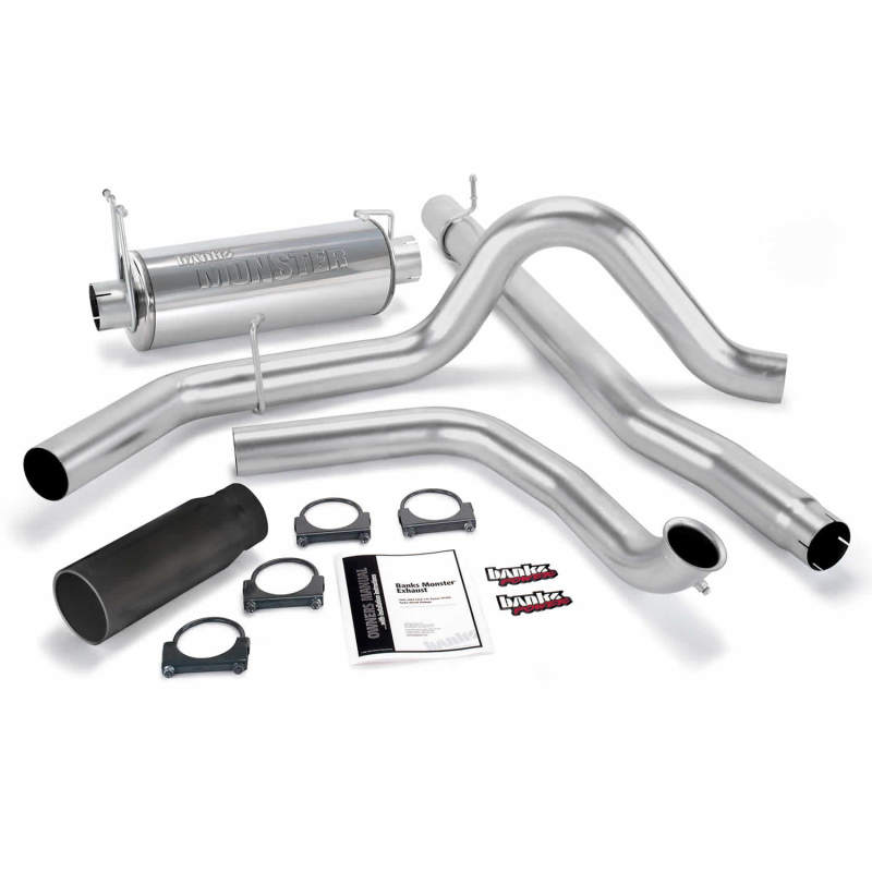 Banks Power 00-03 Ford 7.3L / Excursion Monster Exhaust System - SS Single Exhaust w/ Black Tip AJ-USA, Inc