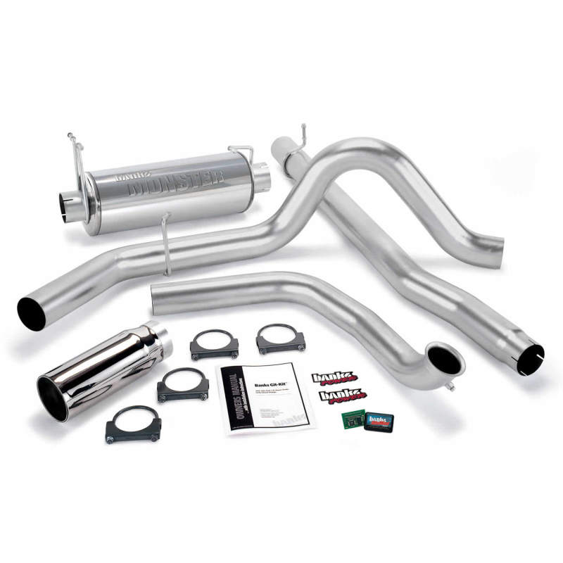 Banks Power 01-03 Ford 7.3L w/Cat Conv Git-Kit - SS Single Exhaust w/ Chrome Tip AJ-USA, Inc