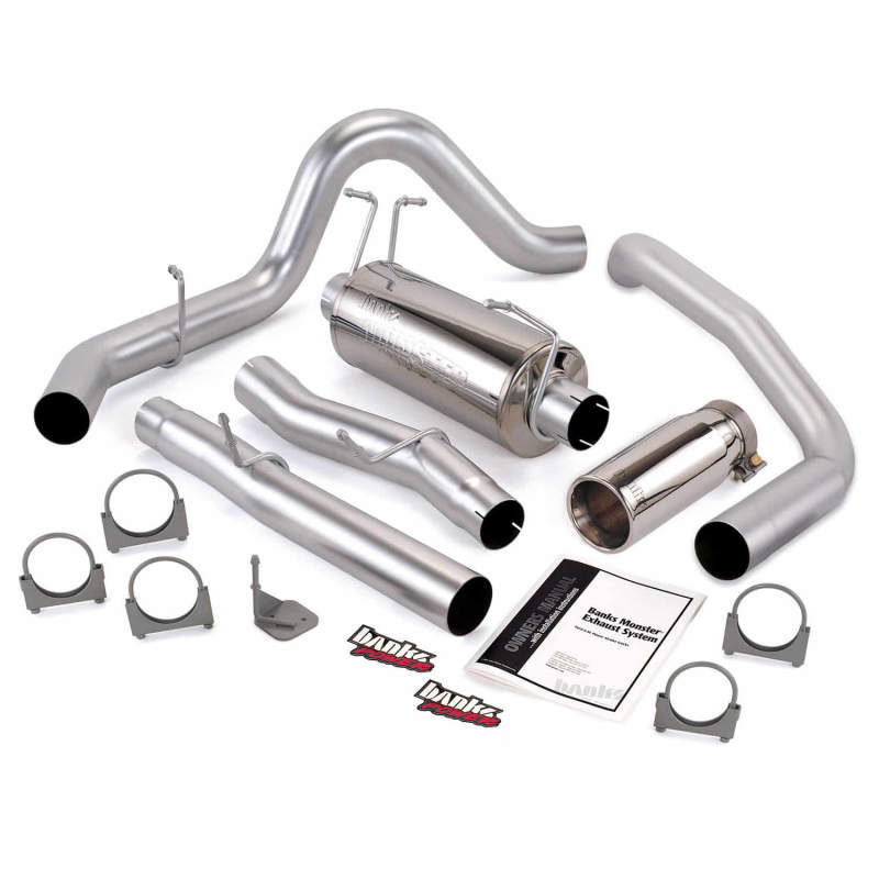 Banks Power 03-07 Ford 6.0L Excursion Monster Exhaust System - SS Single Exhaust w/ Chrome Tip AJ-USA, Inc