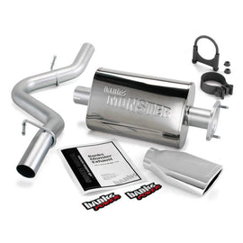 Banks Power 04-06 Jeep 4.0L Wrangler Monster Exhaust System - SS Single Exhaust w/ Chrome Tip AJ-USA, Inc