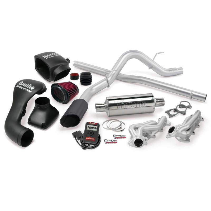 Banks Power 04-08 Ford 5.4L F-150 ECSB PowerPack System - SS Single Exhaust w/ Black Tip AJ-USA, Inc