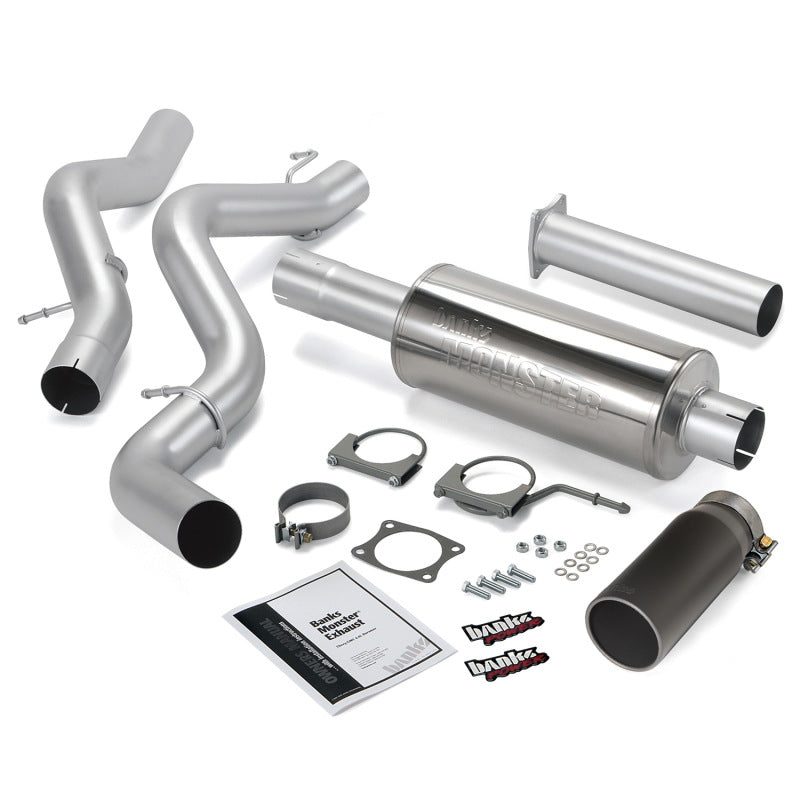 Banks Power 06-07 Chevy 6.6L ECSB Monster Exhaust System - SS Single Exhaust w/ Black Tip AJ-USA, Inc