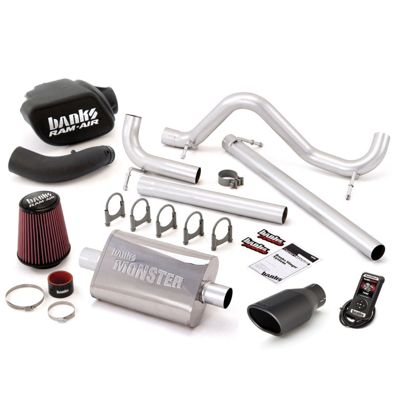 Banks Power 07-11 Jeep 3.8L Wrangler - 4dr Stinger Sys w/ AutoMind - SS Single Exhaust w/ Black Tip AJ-USA, Inc