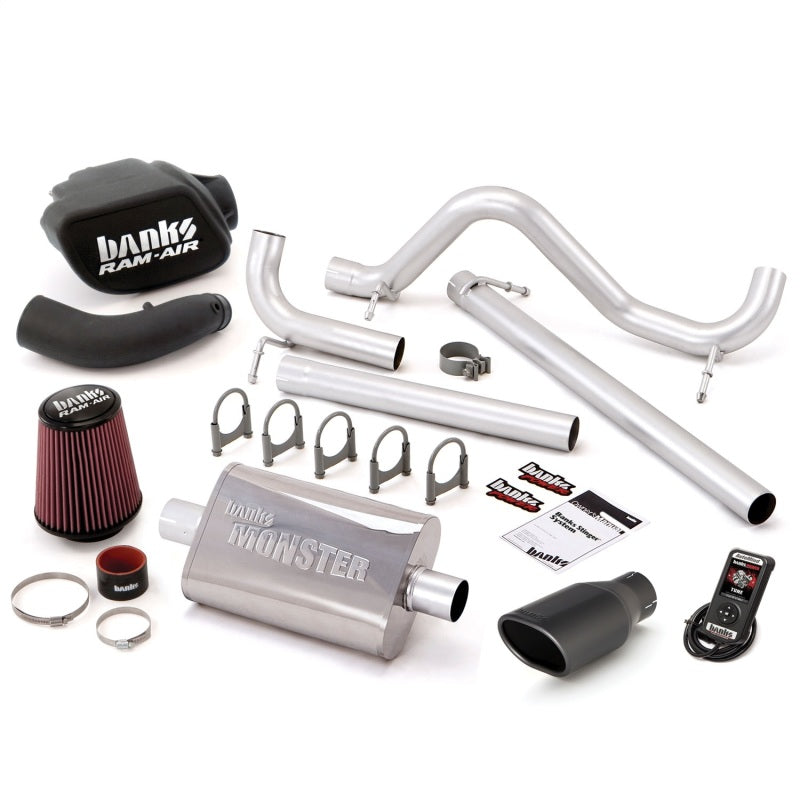Banks Power 07-11 Jeep 3.8L Wrangler - 4dr Stinger Sys w/ AutoMind - SS Single Exhaust w/ Black Tip AJ-USA, Inc