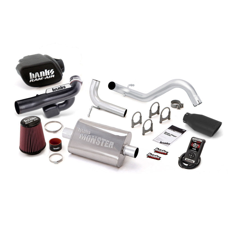 Banks Power 12-14 Jeep 3.6L Wrangler (All) 2dr Stinger Sys w/ AutoMind - SS Single Exh w/ Black Tip AJ-USA, Inc