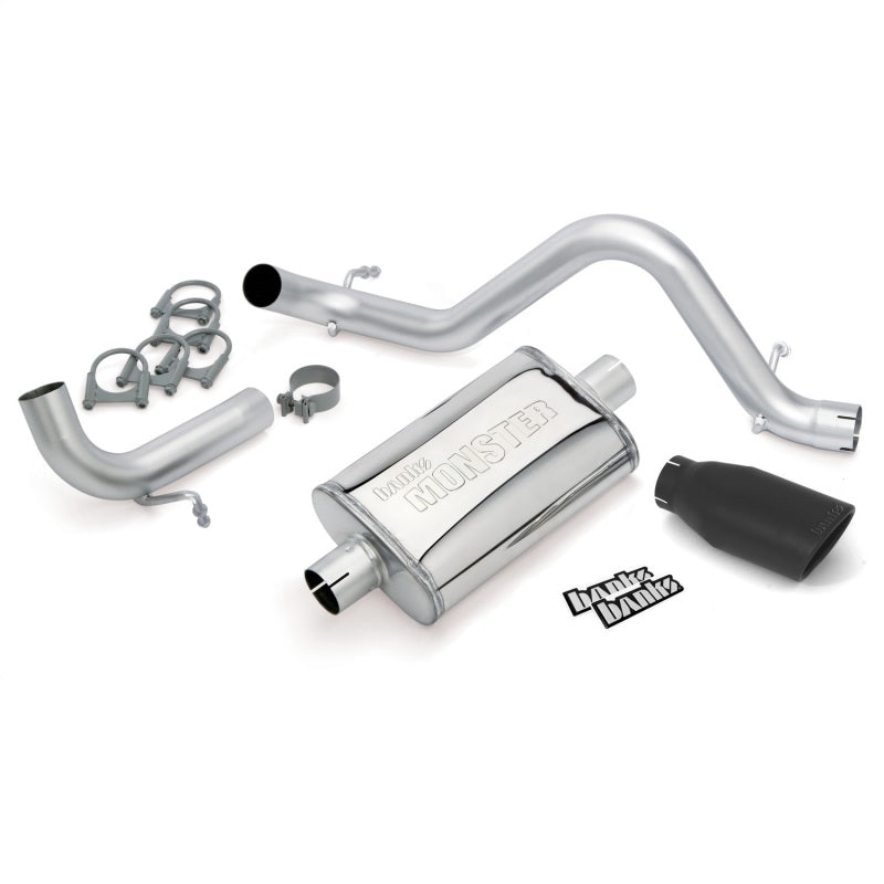 Banks Power 12-15 Jeep 3.6L Wrangler (All) - 2dr Monster Exh Sys - SS Single Exh w/ Black Tip AJ-USA, Inc