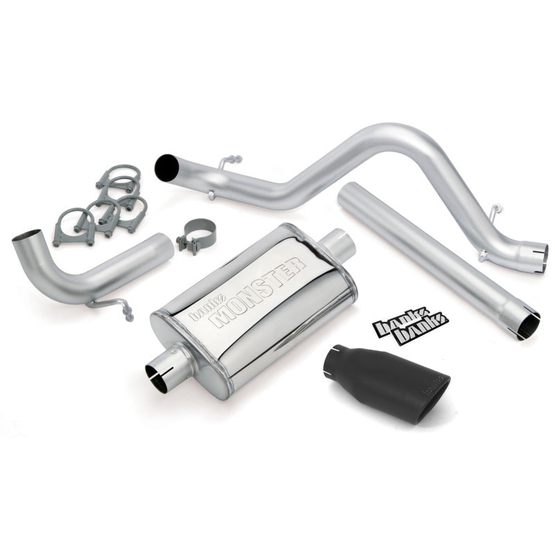 Banks Power 12-15 Jeep 3.6L Wrangler Unlimited - 4dr Monster Exh Sys - SS Single Exh w/ Black Tip AJ-USA, Inc
