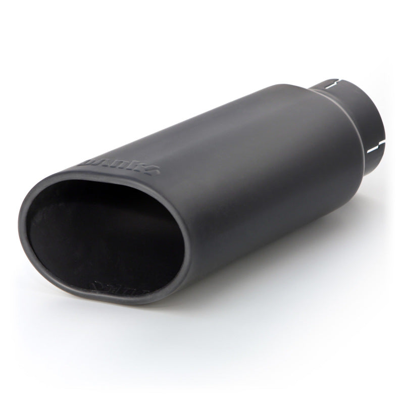 Banks Power Tailpipe Tip Kit - SS Obround Slash Cut - Black - 3.5in Tube - 4.38in X 5.25in X 13.38in AJ-USA, Inc