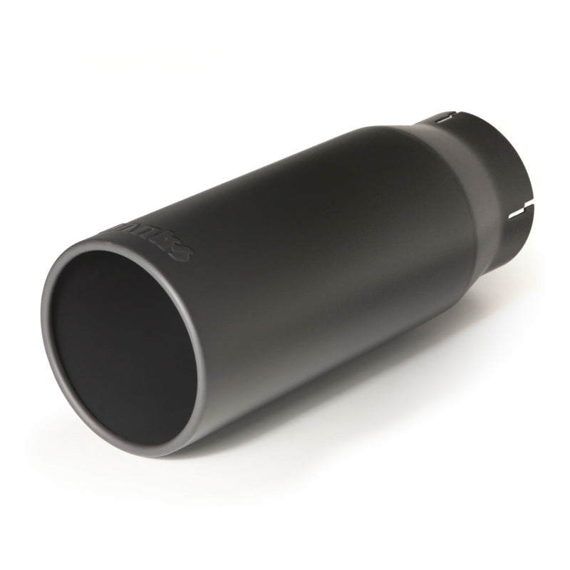Banks Power Tailpipe Tip Kit - SS Round Straight Cut - Black - 4in Tube - 5in X 12.5in AJ-USA, Inc