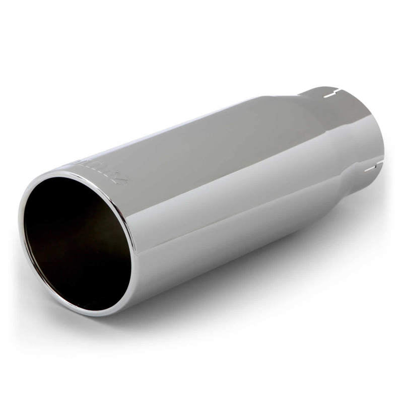 Banks Power Tailpipe Tip Kit - SS Round Straight Cut - Chrome - 3.5in Tube - 4.38in X 12in AJ-USA, Inc