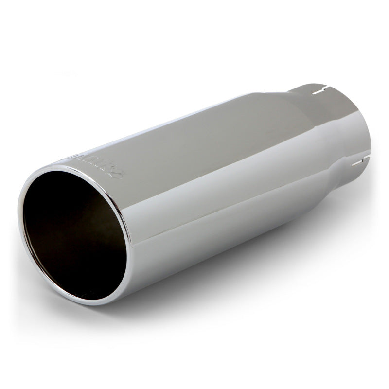 Banks Power Tailpipe Tip Kit - SS Round Straight Cut - Chrome - 3.5in Tube - 4.38in X 12in AJ-USA, Inc