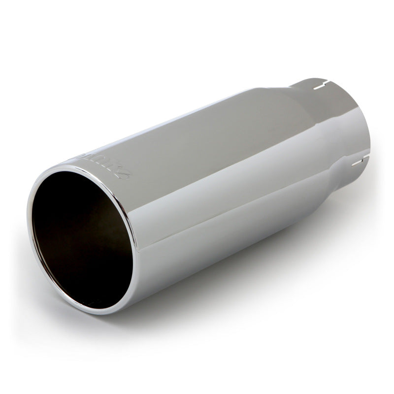 Banks Power Tailpipe Tip Kit - SS Round Straight Cut - Chrome - 4in Tube - 5in X 12.5in AJ-USA, Inc