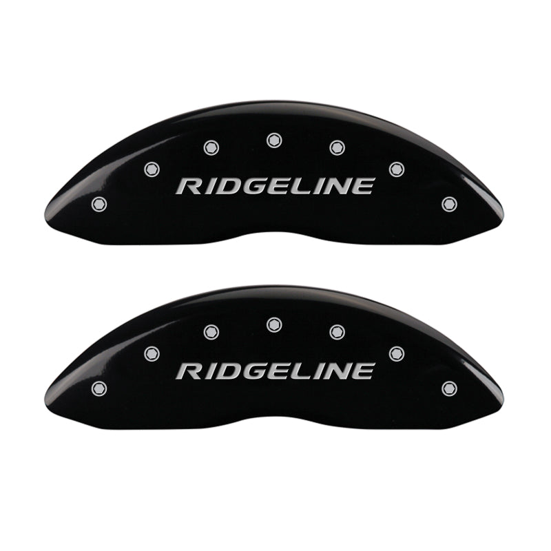 MGP 4 Caliper Covers Engraved Front & Rear Ridgeline Black Finish Silver Char 2019 Honda Ridgeline