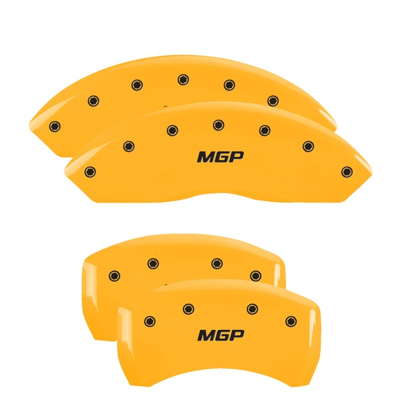 MGP 4 Caliper Covers Engraved Front & Rear MGP Yellow Finish Black Char 2006 Pontiac Solstice