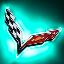 Load image into Gallery viewer, Oracle Corvette C7 Rear Illuminated Emblem - Aqua