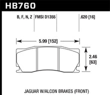 Load image into Gallery viewer, Hawk 08 -12 Jaguar XKR (w/ Alcon Brakes) Performance Ceramic Street Front Brake Pads
