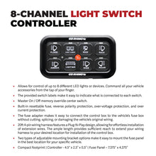 Load image into Gallery viewer, Go Rhino Xplor 8 Channel Switch Controller - Blk
