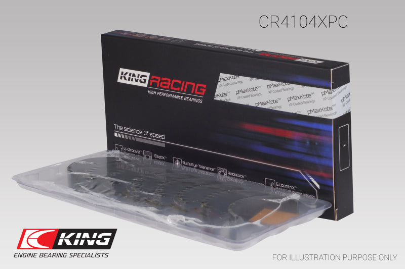 King Engine Bearings Audi/VW 83-03 1.6L/1.8L/2.0L (Size .026) Performance Coated Rod Bearing Set