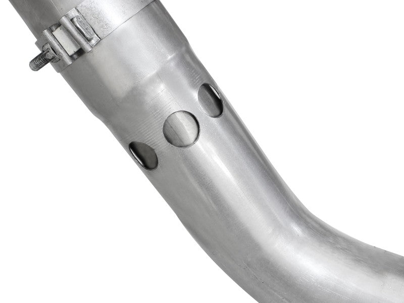 aFe Large Bore-HD 4in 409 Stainless Steel DPF-Back Exhaust w/Polished Tips 15-16 Ford Diesel Truck AJ-USA, Inc