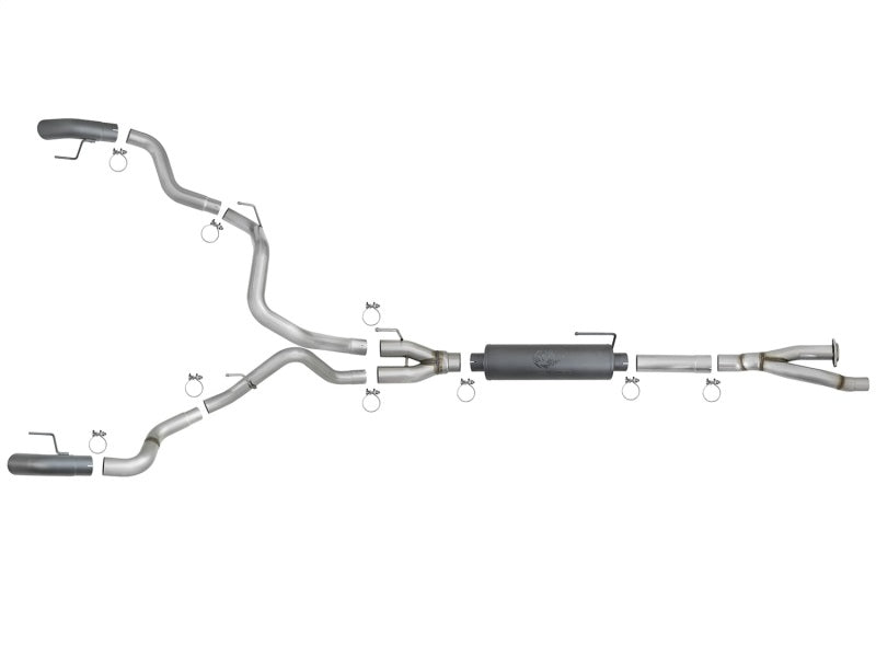 aFe MACH Force-Xp Cat-Back Exhaust w/Dual Hi-Tuck Tips Black 17-18 Ford F-150 Raptor V6-3.5L (tt) AJ-USA, Inc