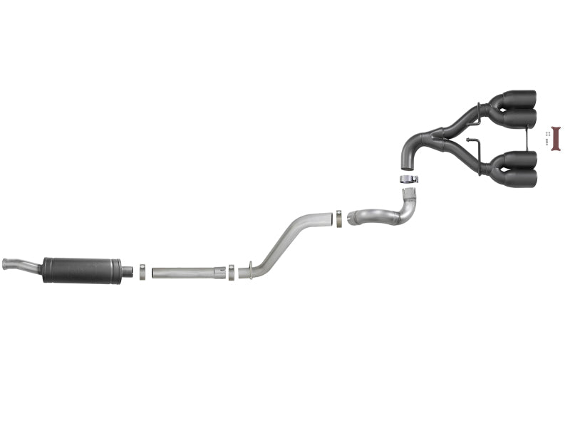 aFe Rebel Series 2.5in 304 SS Cat-Back Exhaust w/ Black Tip 18-20 Jeep Wrangler (JL) AJ-USA, Inc
